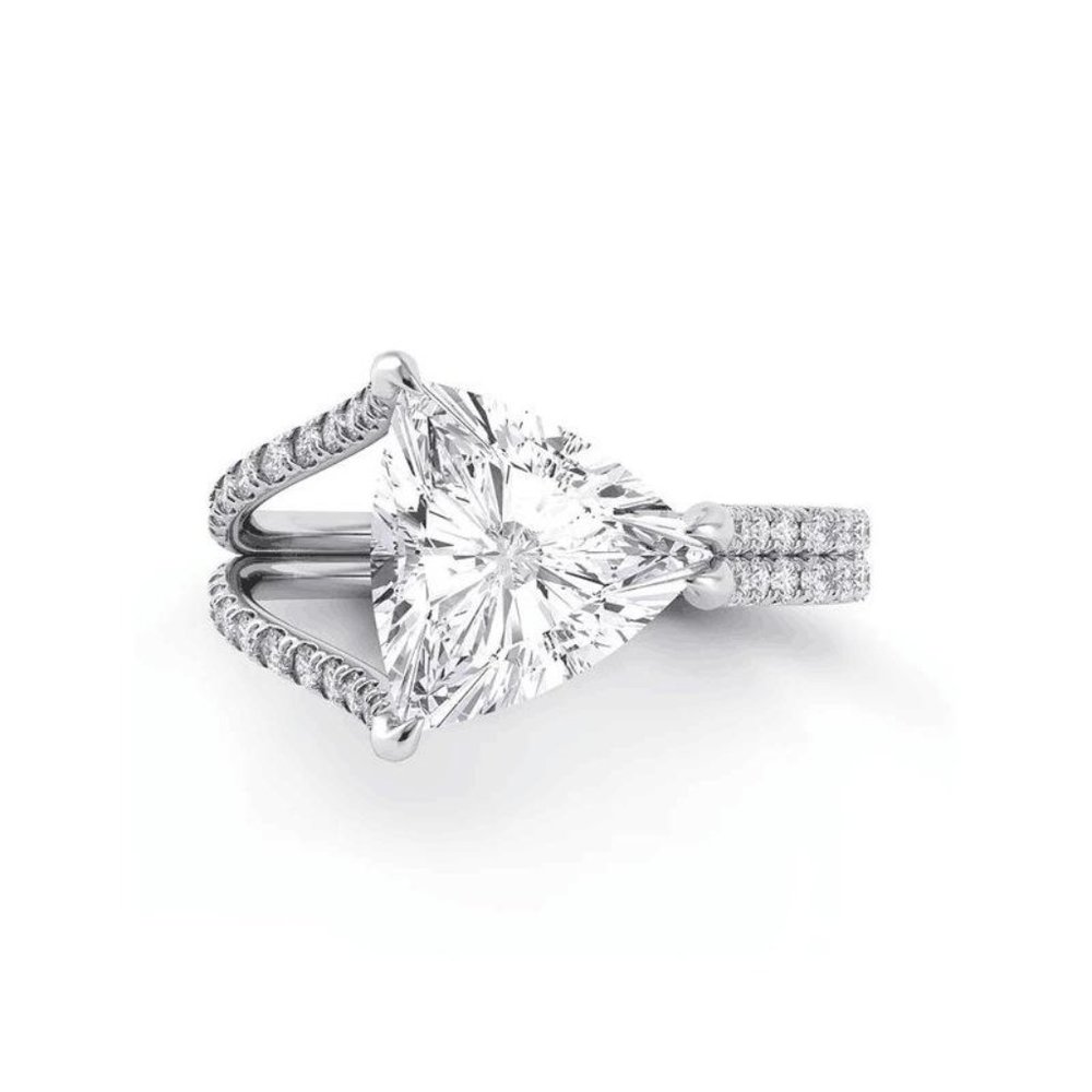 Heart Shape Clear Crystal Ring Size 9